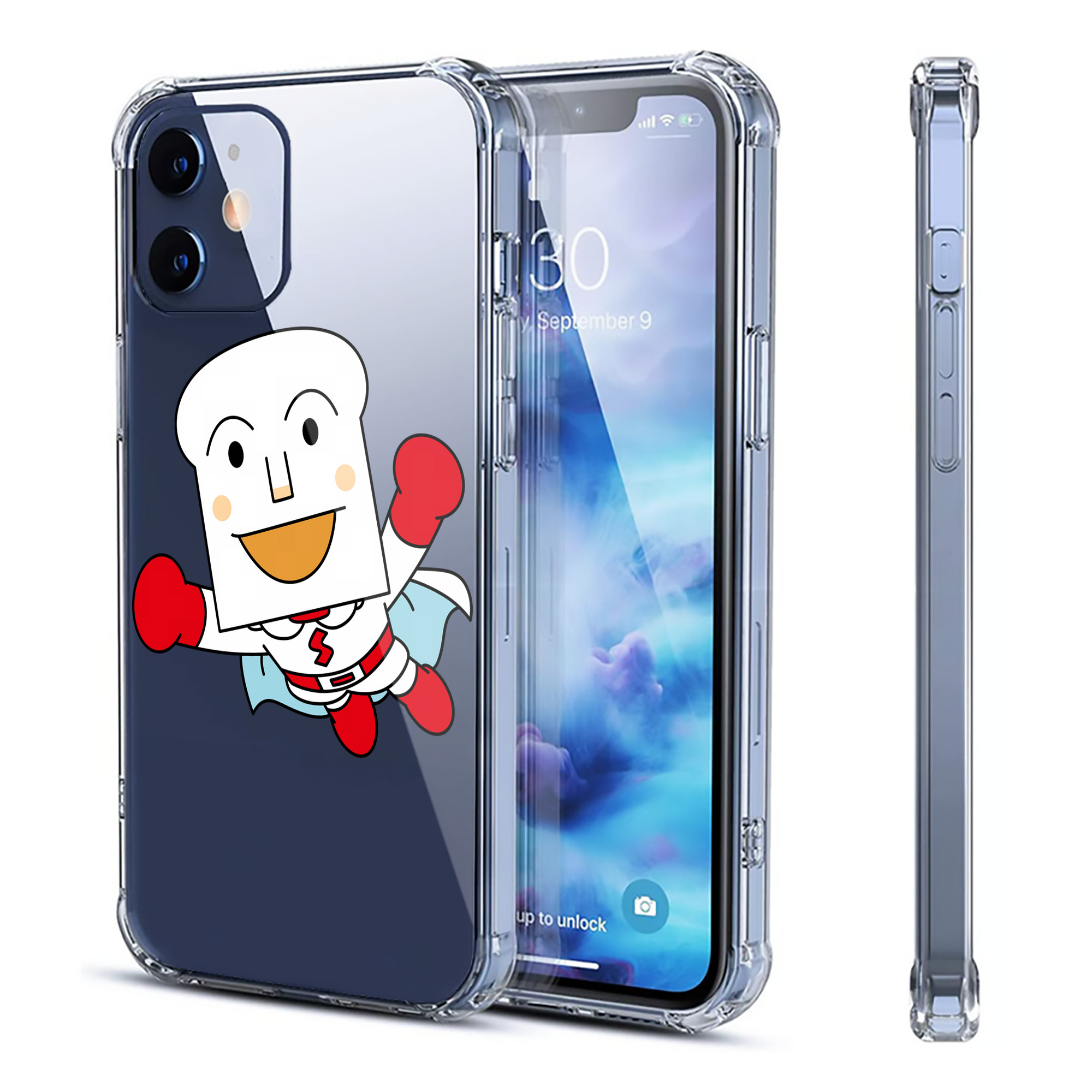 （画像用） アンパンマン Anpanman 【iPhone 12シリーズ対応】透明スマホケース（クリアソフトケース）